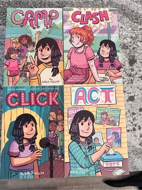 Kayla Miller Middle School Graphic Novel Non Fiction Act, click, Clash, Camp